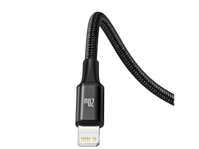 Cable Baseus 3 en 1 Rapid PD USB-C - micro USB + Lightning + USB-C 1,5 m negro 20 W