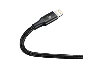 Cable Baseus 3 en 1 Rapid PD USB-C - micro USB + Lightning + USB-C 1,5 m negro 20 W