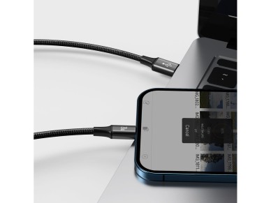 Cable Baseus 3 en 1 Rapid PD USB-C - micro USB + Lightning + USB-C 1,5 m negro 20 W