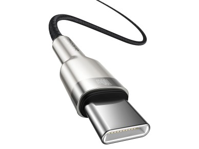 Cable Baseus Cafule Metal PD USB-C - USB-C 1,0 m negro 100W