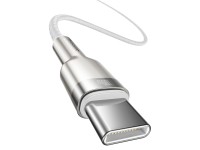 Cable Baseus Cafule Metal PD USB-C - USB-C 1,0 m blanco 100W Cable Baseus Cafule Metal PD USB-C - USB-C 1,0 m blanco 100W
