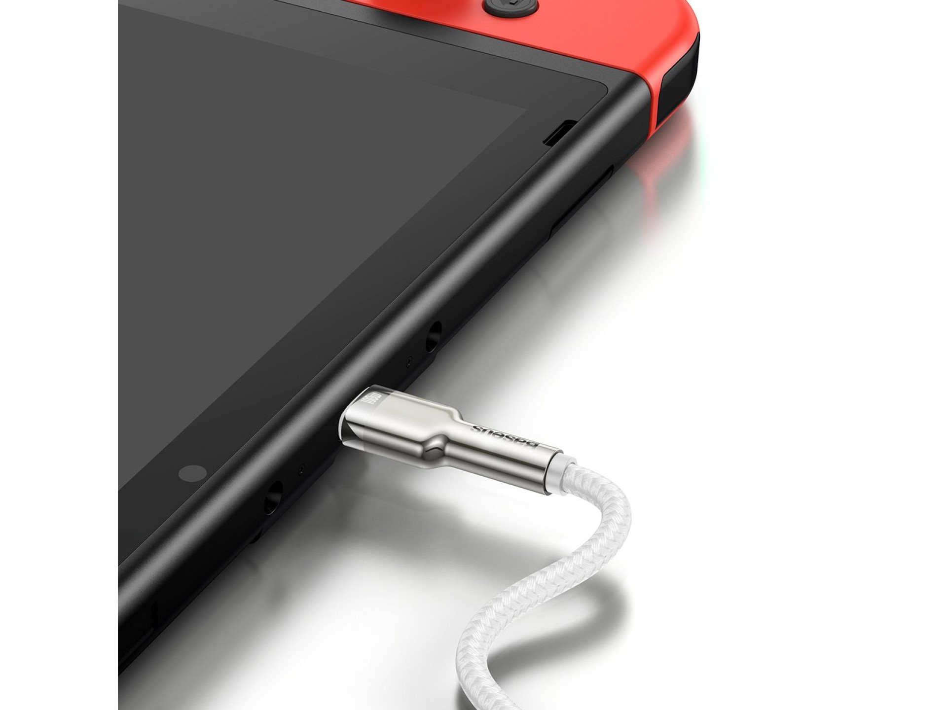 Cable Baseus Cafule Metal PD USB-C - USB-C 1,0 m blanco 100W