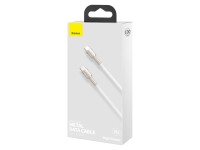 Cable Baseus Cafule Metal PD USB-C - USB-C 1,0 m blanco 100W Cable Baseus Cafule Metal PD USB-C - USB-C 1,0 m blanco 100W