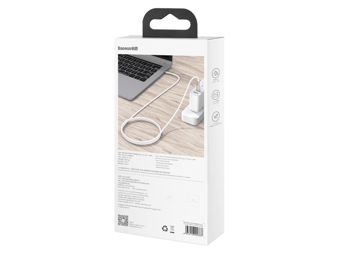 Baseus cable Cafule Metal PD USB-C - USB-C 2,0 m black 100W