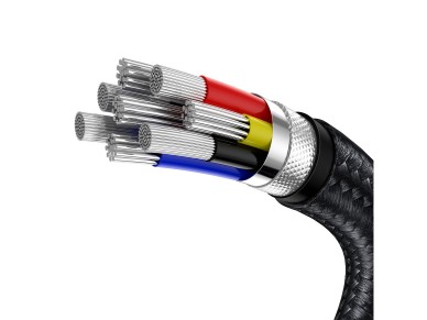 Cable Baseus Cafule Metal PD USB-C - USB-C 2,0 m negro 100 W