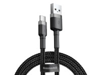 Cable Baseus Cafule USB - USB-C 2,0 m 2A gris-negro