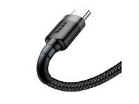 Cable Baseus Cafule USB - USB-C 2,0 m 2A gris-negro Cable Baseus Cafule USB - USB-C 2,0 m 2A gris-negro