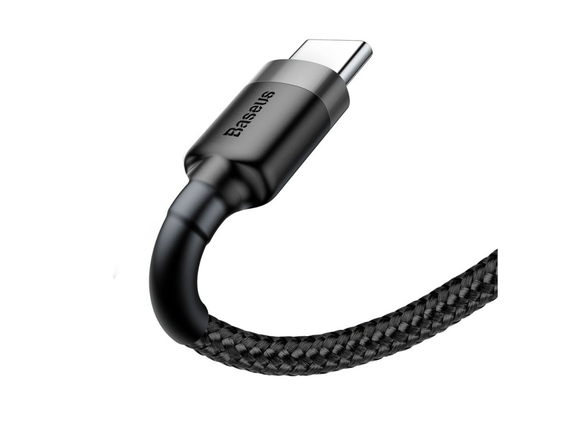 Cable Baseus Cafule USB - USB-C 2,0 m 2A gris-negro