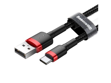 Cable Baseus Cafule USB-USB-C 1m 3A rojo-negro Cable Baseus Cafule USB-USB-C 1m 3A rojo-negro
