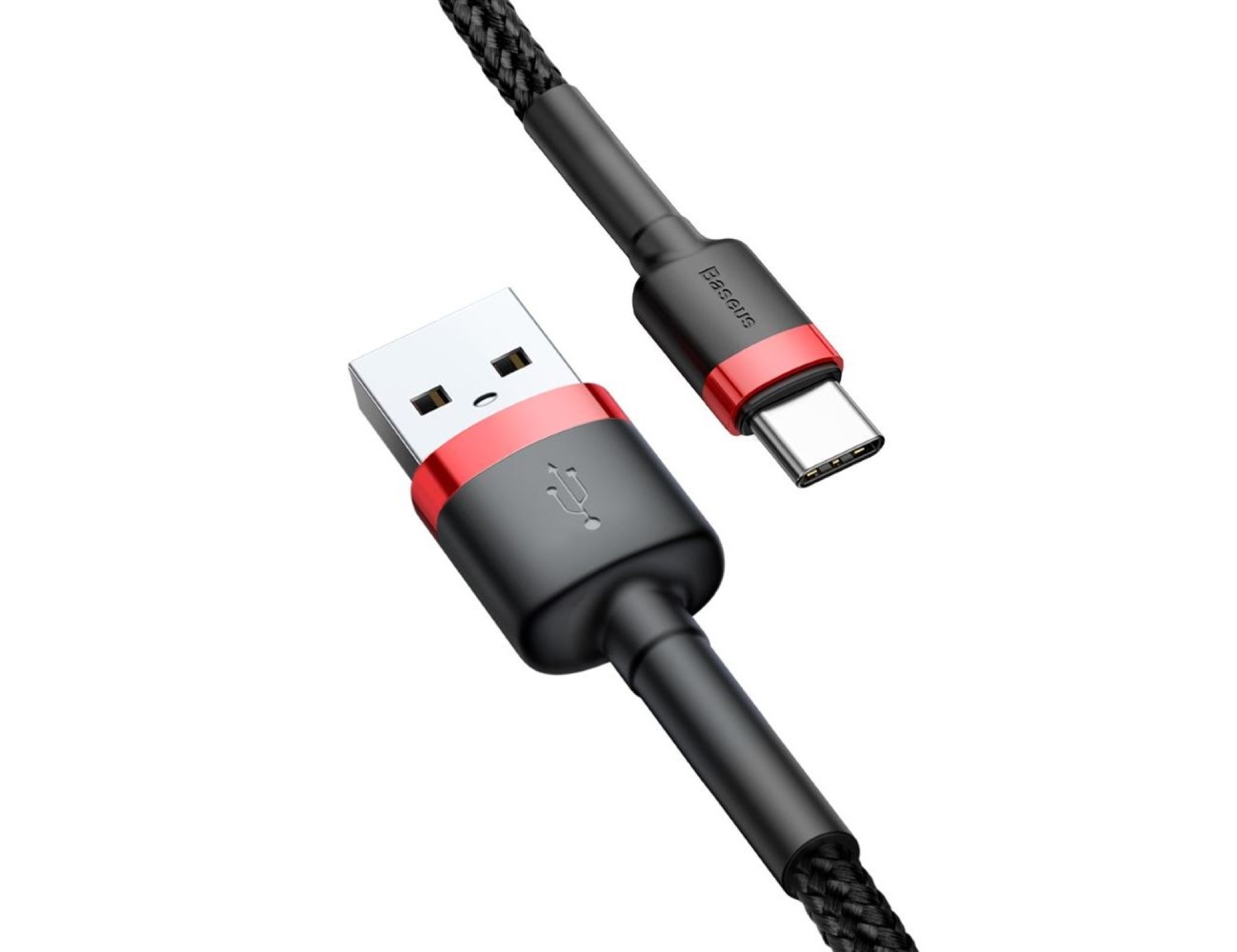 Cable Baseus Cafule USB-USB-C 1m 3A rojo-negro