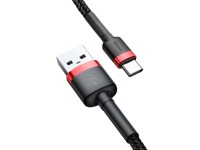Cable Baseus Cafule USB-USB-C 1m 3A rojo-negro Cable Baseus Cafule USB-USB-C 1m 3A rojo-negro