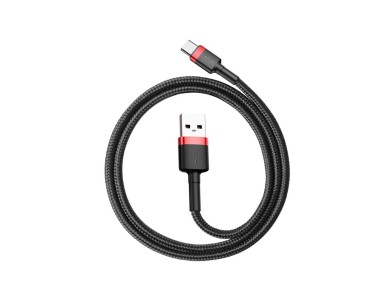 Cable Baseus Cafule USB-USB-C 1m 3A rojo-negro Cable Baseus Cafule USB-USB-C 1m 3A rojo-negro