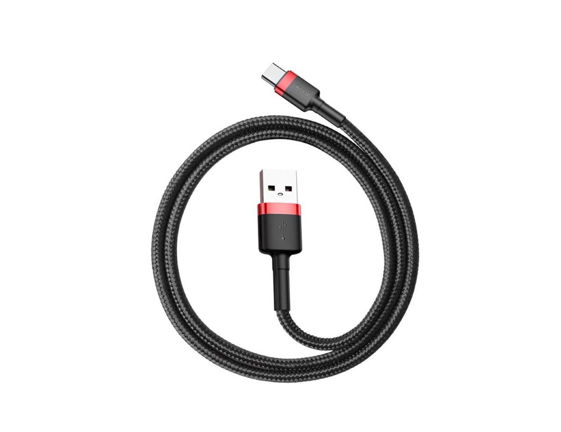 Cable Baseus Cafule USB-USB-C 1m 3A rojo-negro