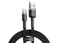 Cable Baseus Cafule USB-C 3m 2A gris-negro