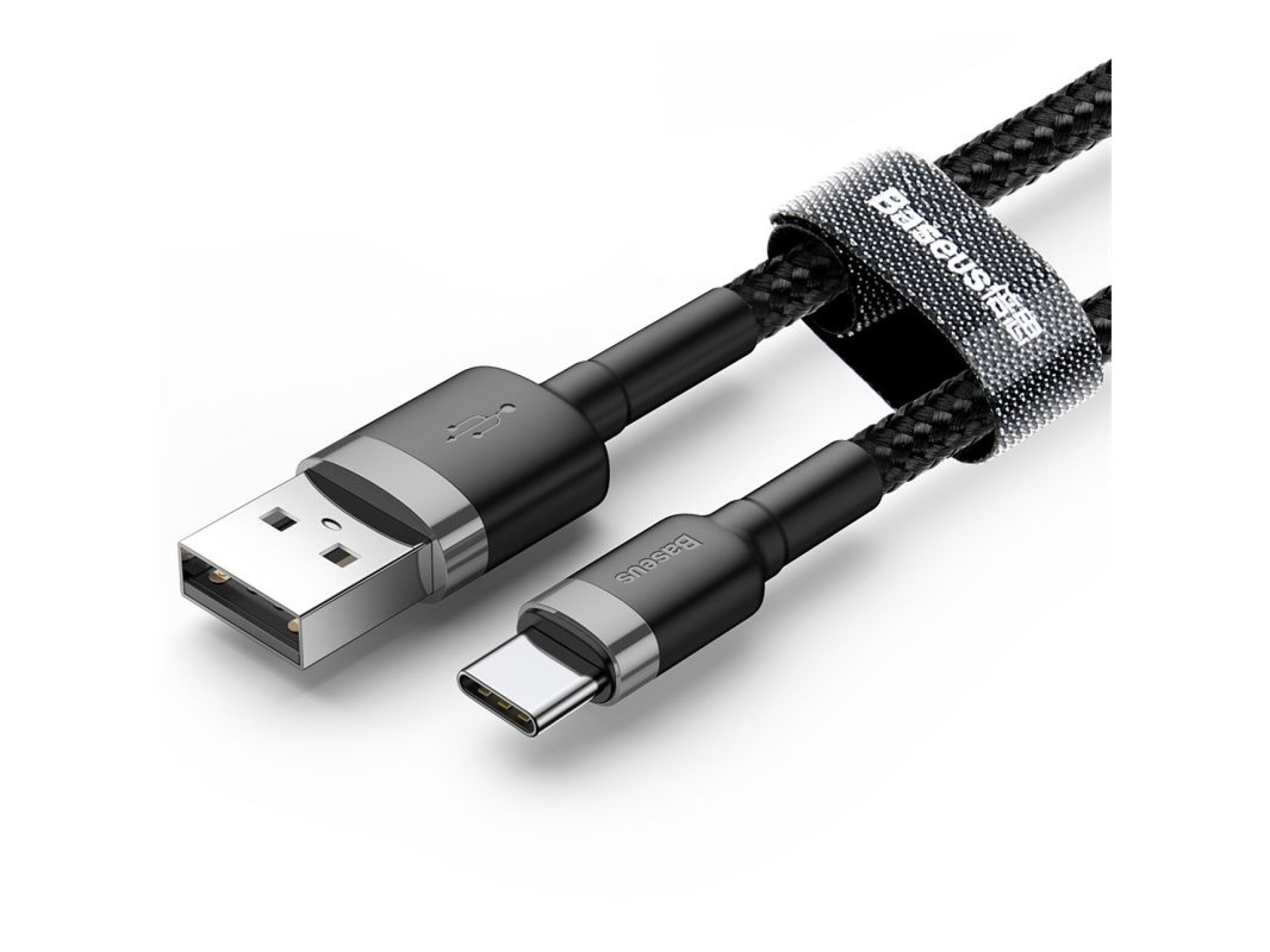Cable Baseus Cafule USB-C 3m 2A gris-negro