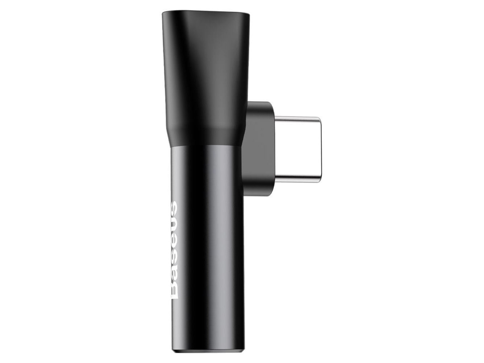 Adaptador Baseus L41 USB-C a USB-C - conector 3,5 mm negro