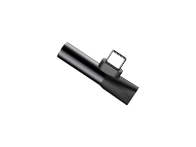 Adaptador Baseus L41 USB-C a USB-C - conector 3,5 mm negro