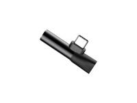 Adaptador Baseus L41 USB-C a USB-C - conector 3,5 mm negro