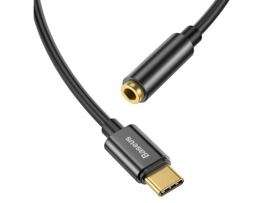 Adaptador Baseus L54 USB-C a jack de 3,5 mm negro