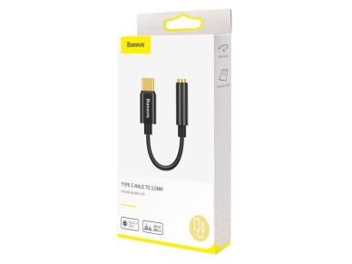 Adaptador Baseus L54 USB-C a jack de 3,5 mm negro
