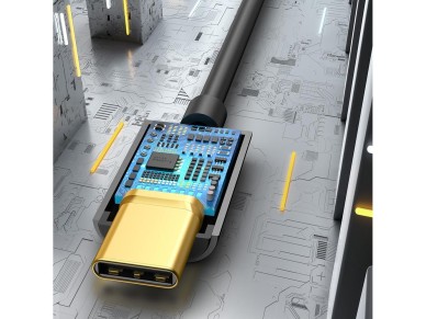 Adaptador Baseus L54 USB-C a jack de 3,5 mm negro