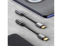Adaptador Baseus L54 USB-C para jack 3,5 mm preto Adaptador Baseus L54 USB-C para jack 3,5 mm preto
