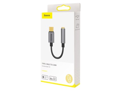 Adaptador Baseus L54 USB-C a jack 3,5 mm gris oscuro
