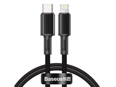 Cable Baseus de alta densidad PD USB-C - Lightning 1,0 m negro 20 W