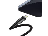 Cabo Baseus High Density PD USB-C - Lightning 1,0 m preto 20W Cabo Baseus High Density PD USB-C - Lightning 1,0 m preto 20W