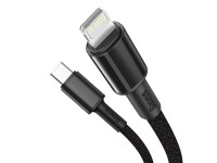 Cabo Baseus High Density PD USB-C - Lightning 1,0 m preto 20W Cabo Baseus High Density PD USB-C - Lightning 1,0 m preto 20W