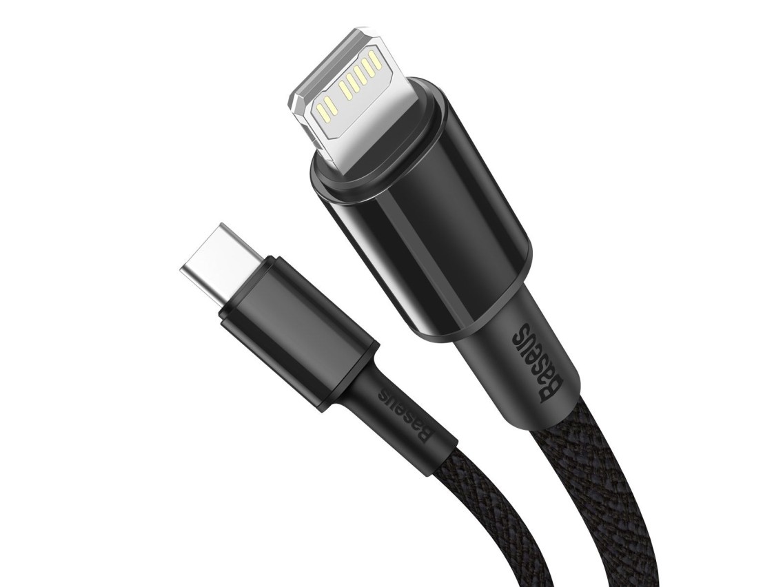Cabo Baseus High Density PD USB-C - Lightning 1,0 m preto 20W