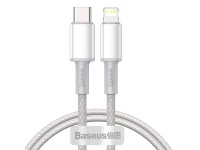 Cable Baseus de alta densidad PD USB-C - Lightning 1,0 m blanco 20 W