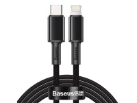 Cabo Baseus High Density PD USB-C - Lightning 2,0 m preto 20W Cabo Baseus High Density PD USB-C - Lightning 2,0 m preto 20W