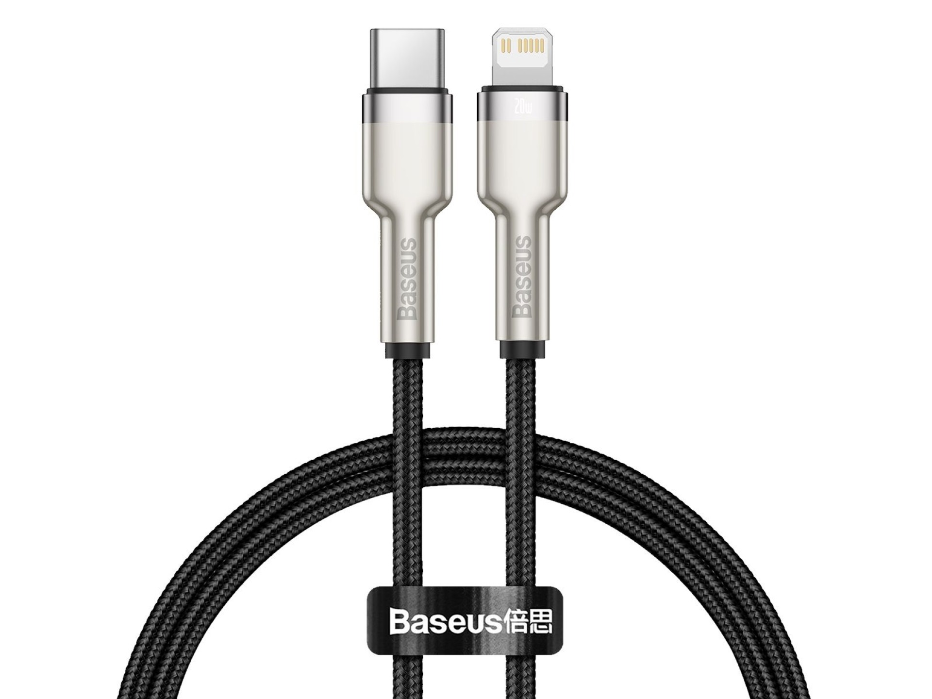 Cabo Baseus Cafule Metal PD USB-C - Lightning 0,25 m preto 20W