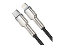 Cabo Baseus Cafule Metal PD USB-C - Lightning 0,25 m preto 20W Cabo Baseus Cafule Metal PD USB-C - Lightning 0,25 m preto 20W