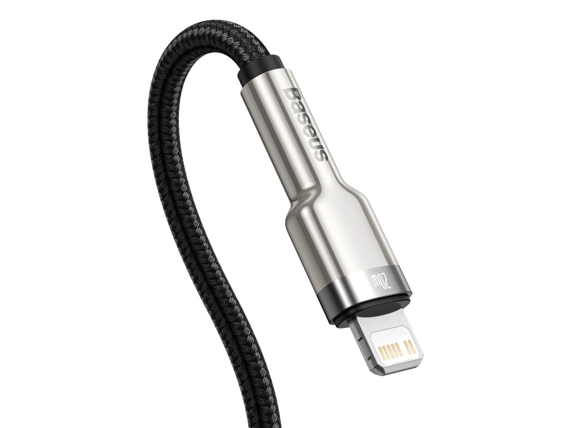 Cabo Baseus Cafule Metal PD USB-C - Lightning 0,25 m preto 20W