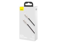 Cabo Baseus Cafule Metal PD USB-C - Lightning 0,25 m preto 20W Cabo Baseus Cafule Metal PD USB-C - Lightning 0,25 m preto 20W