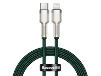 Cable Baseus Cafule Metal PD USB-C - Lightning 1,0 m verde 20 W