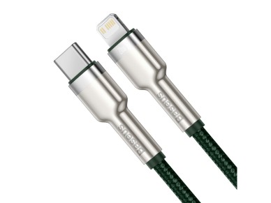 Cable Baseus Cafule Metal PD USB-C - Lightning 1,0 m verde 20 W