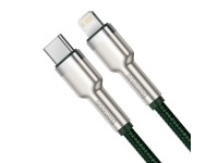 Cabo Baseus Cafule Metal PD USB-C - Lightning 1,0 m verde 20W Cabo Baseus Cafule Metal PD USB-C - Lightning 1,0 m verde 20W