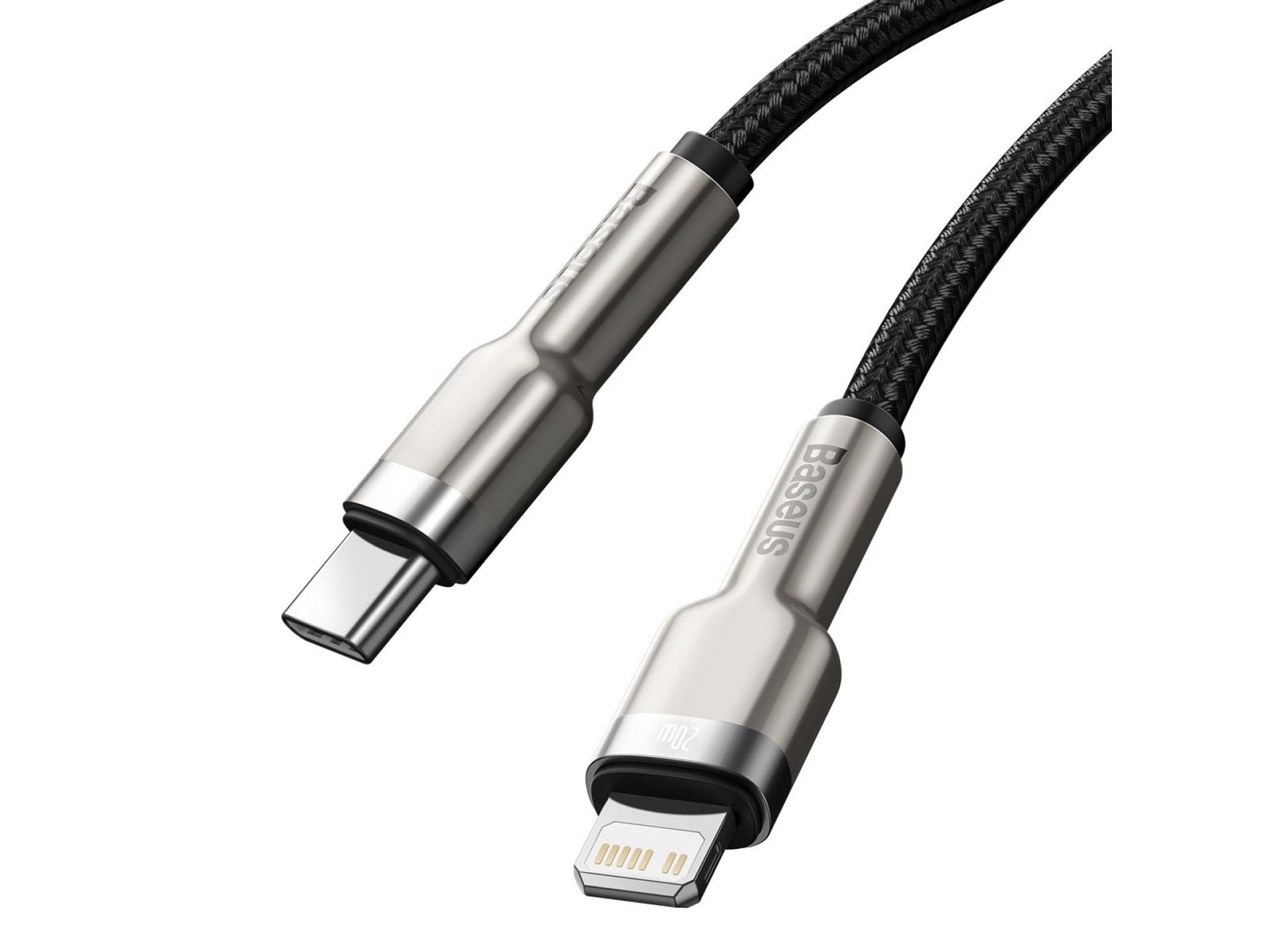 Cabo Baseus Cafule Metal PD USB-C - Lightning 2,0 m preto 20W