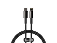 Cable Baseus Tungsten PD USB-C - Lightning 1,0 m negro 20 W