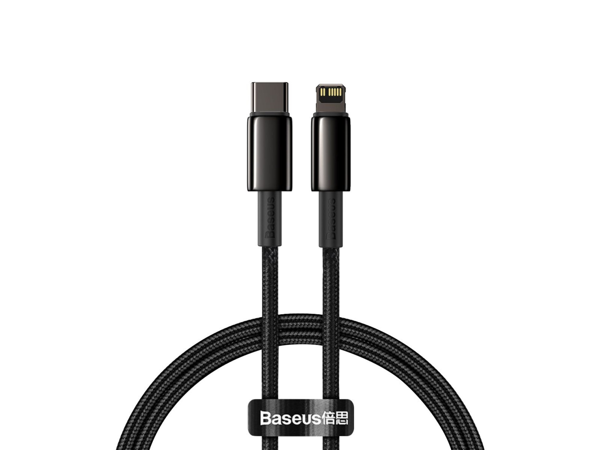Cable Baseus Tungsten PD USB-C - Lightning 1,0 m negro 20 W