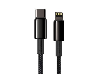 Baseus cable Tungsten PD USB-C - Lightning 1,0 m black 20W Baseus cable Tungsten PD USB-C - Lightning 1,0 m black 20W