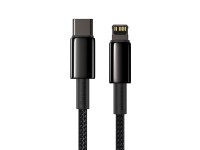 Cable Baseus Tungsten PD USB-C - Lightning 1,0 m negro 20 W
