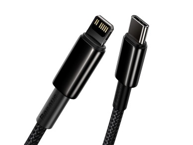 Baseus cable Tungsten PD USB-C - Lightning 1,0 m black 20W Baseus cable Tungsten PD USB-C - Lightning 1,0 m black 20W