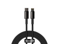 Cabo Baseus Tungstênio PD USB-C - Lightning 2,0 m preto 20W