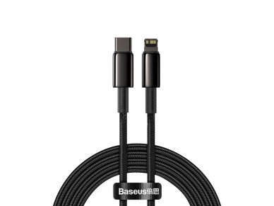 Cabo Baseus Tungstênio PD USB-C - Lightning 2,0 m preto 20W