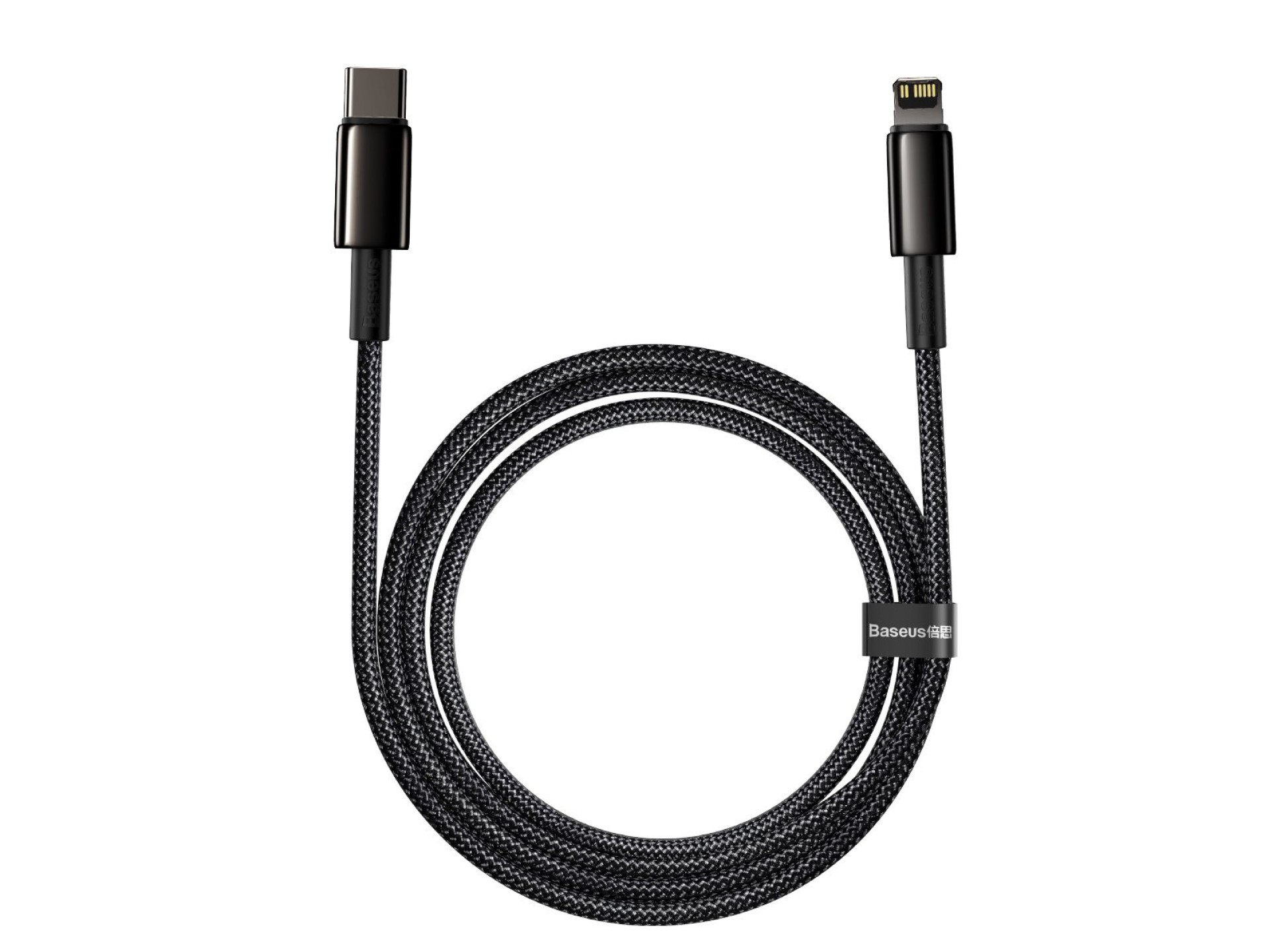 Cable Baseus Tungsten PD USB-C - Lightning 2,0 m negro 20 W
