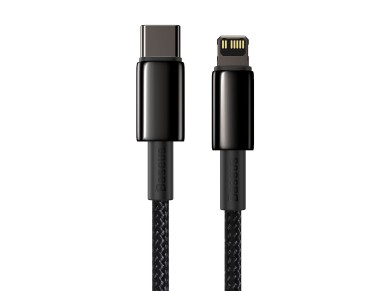 Cabo Baseus Tungstênio PD USB-C - Lightning 2,0 m preto 20W